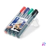 Kép 2/2 - Alkoholos marker készlet, 2-5 mm, vágott, STAEDTLER "Lumocolor® 350", 4 különböző szín