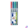 Kép 1/3 - Alkoholmentes marker készlet, OHP, 0,6 mm, STAEDTLER "Lumocolor® 316 F", 4 különböző szín