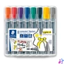 Kép 1/2 - Flipchart marker vegyes készlet, 2/2-5 mm, STAEDTLER "Lumocolor® 356", 8 különböző szín