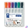 Kép 1/2 - Táblamarker készlet, 2-5 mm, vágott, STAEDTLER "Lumocolor® 351 B", 6 különböző szín