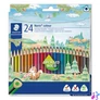 Kép 1/3 - Színes ceruza készlet, háromszögletű, STAEDTLER "Noris Colour 187", 24 különböző szín