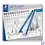 Kép 1/6 - Grafitceruza készlet, fém doboz, hatszögletű, STAEDTLER "Mars® Lumograph® 100", 24 különböző keménység
