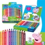 Kép 2/8 - Színes ceruza készlet, hatszögletű, jumbo, STAEDTLER „Noris® junior 140", Peppa malac, 12 szín