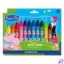 Kép 1/9 - Zsírkréta, hatszögletű, jumbo, STAEDTLER „Noris® junior 224”, Peppa malac, 12 szín