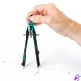 Kép 3/4 - Körző készlet, precíziós, 3 darabos, STAEDTLER "Norix® 555", zöld