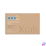 Kép 7/9 - Öntapadó jegyzettömb, 76x127 mm, 100 lap, STICK N "Kraft Notes", barna