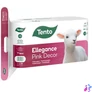 Kép 2/2 - Toalettpapír, 3 rétegű, kistekercses, 16 tekercs, TENTO "Ellegance Pink Decor", fehér