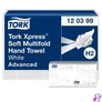 Kép 2/2 - Kéztörlő, Interfold, 2 réteg, 136 lap, H2 rendszer, Advanced, TORK "Xpress Soft Multifold", fehér