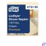 Kép 1/2 - Szalvéta, iparilag komposztálható, 1/8 hajtogatott, 1 rétegű, 39x39 cm, Premium, TORK "LinStyle", krém