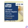 Kép 1/2 - Szalvéta, iparilag komposztálható, 1/8 hajtogatott, 1 rétegű, 39x39 cm, Premium, TORK "LinStyle", pezsgő