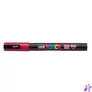 Kép 1/2 - Dekormarker, 0,9-1,3 mm, UNI "Posca PC-3M", sötétpiros