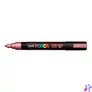 Kép 2/2 - Dekormarker, 1,8-2,5 mm, UNI "Posca PC-5M", metálpiros