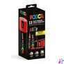 Kép 2/4 - Dekormarker készlet, Posca fém dobozos, UNI "Posca", 13 különböző szín