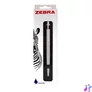 Kép 2/2 - Golyóstoll, 0,24 mm, nyomógombos, ezüst színű klip, ezüst tolltest, ZEBRA "901", kék