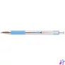 Kép 1/4 - Golyóstoll, 0,24 mm, nyomógombos, rozsdamentes acél, pasztellkék tolltest, ZEBRA "F-301", kék