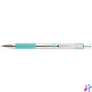 Kép 1/4 - Golyóstoll, 0,24 mm, nyomógombos, rozsdamentes acél, pasztellzöld tolltest, ZEBRA "F-301", kék