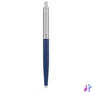 Kép 1/2 - Golyóstoll, 0,24 mm, nyomógombos, ezüst színű klip, kék tolltest, ZEBRA "901", kék