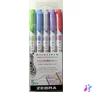 Kép 1/4 - Szövegkiemelő készlet, 1,4/4,0 mm, kétvégű ZEBRA "Mildliner Cool & Refined" 5 szín