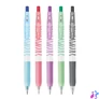Kép 2/2 - Zseléstoll készlet, 0,33 mm, nyomógombos, csíkos test, ZEBRA "Sarasa Clip Pastel", 5 különböző pasztell szín