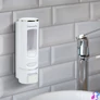 Kép 2/4 - Szappanadagoló - kézzel működtethető - 400 ml - fali - fehér
