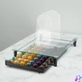 Kép 2/4 - Fém kávékapszula tartó, 60 db Nespresso kapszulához, 410 x 260 x 60 mm, matt fekete