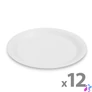 Kép 1/2 - Papírtányér szett, fehér, 23 cm, 12 db / csomag