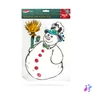 Kép 3/4 - Karácsonyi ablakdekoráció - hóember - tapadókorongos - 30 x 29 cm