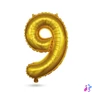 Kép 1/4 - 9-es születésnapi szám fólia lufi, arany, 40"
