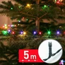 Kép 1/4 - Fényfüzér, 5 m, színes, 100 LED, 220-240V, 6W, zöld kábel