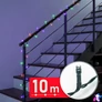 Kép 1/4 - Fényfüzér, 10 m, színes, 200 LED, 220-240V, 6W, zöld kábel