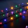 Kép 3/4 - Fényfüzér, 10 m, színes, 200 LED, 220-240V, 6W, zöld kábel