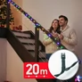 Kép 1/4 - Fényfüzér, 20 m, színes, 400 LED, 220-240V, 6W, zöld kábel