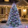 Kép 4/5 - Fényfüzér, 50 m, színes, 1000 LED, 220-240V, 9W, átlátszó kábel