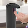 Kép 1/5 - Automata szappanadagoló, 220 ml, álló, elemes, matt fekete