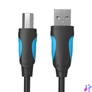 Kép 1/5 - USB 2.0 A és USB-B nyomtatókábel Vention VAS-A16-B100 1m Fekete