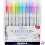 Kép 1/2 - Ecsetirón készlet, 0,5/0,7 mm, kétvégű, ZEBRA "Mildliner Brush&Marker", 10 különböző szín