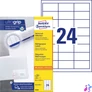 Kép 2/6 - Etikett címke, 64,6 x33,8mm, univerzális, 24 címke/ív, 100 ív/doboz, Avery fehér