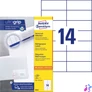 Kép 2/6 - Etikett címke, 105 x42,3mm, univerzális, 14 címke/ív, 100 ív/doboz, Avery fehér