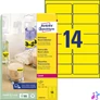 Kép 4/7 - Etikett címke, 99,1 x38,1mm, visszaszedhető, neon 14 címke/ív, 25 ív/doboz, Avery sárga