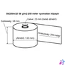 Kép 2/2 - Hőpapír 58mm széles, 250fm hosszú, cséve 25mm, BPA mentes nyomatlan, TOMRA MOHU visszaváltó gépekhez