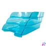 Kép 4/4 - Irattálca műanyag 550 extra széles 345x270x67mm, Bluering®, áttetsző kék