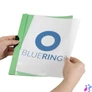 Kép 3/3 - Gyorsfűző klip mappa A4, műanyag 30laphoz fém klippes Bluering® zöld