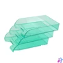 Kép 1/2 - Irattálca műanyag 550 extra széles 345x270x67mm, Bluering®, áttetsző zöld