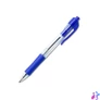 Kép 2/9 - Golyóstoll 0,7mm, nyomógombos, gumírozott fogórész, kék átlátszó test, Bluering® R2, írásszín kék