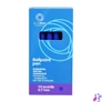 Kép 4/9 - Golyóstoll 0,7mm, nyomógombos, gumírozott fogórész, kék átlátszó test, Bluering® R2, írásszín kék