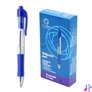 Kép 6/9 - Golyóstoll 0,7mm, nyomógombos, gumírozott fogórész, kék átlátszó test, Bluering® R2, írásszín kék