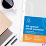 Kép 3/4 - Genotherm lefűzhető, A4, 100 micron narancsos belül 2/3 részben nyitott 4 lyukú Bluering® 100 db/csomag,