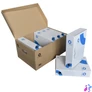Kép 2/4 - Archiváló konténer karton doboz fedeles 54x36x25cm, felfelé nyíló tetővel Bluering® barna