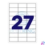 Kép 1/4 - Etikett címke, 70x32mm, 100 lap, 27 címke/lap Bluering®
