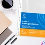 Kép 3/3 - Genotherm lefűzhető, A4, 180 micron jumbo katalógustartó Bluering® 10 db/csomag,